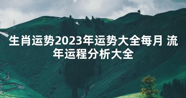 生肖运势2023年运势大全每月 流年运程分析大全